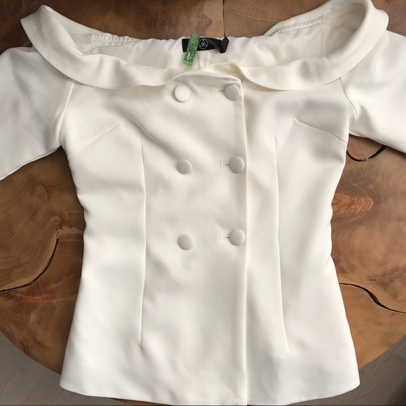 off the shoulder blazer jacket